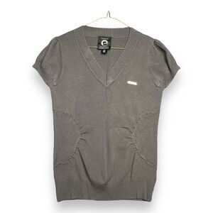 Can-am BRP Sweat Top Spyder Shirt - Women's Large Rare Short Sleeve Gray Canam
